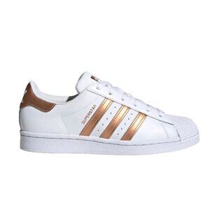 Adidas Superstar White Copper Metallic Sneakers 789002 Size 8